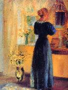 Anna Ancher Young Girl in front of Mirror china oil painting artist